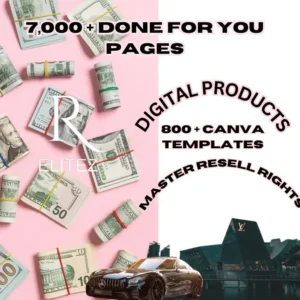 7000+ Done For You PLR MRR Digital Products Bundle Passive Income Marketing Guide Ebook digital planners Master Resell Rights DFY