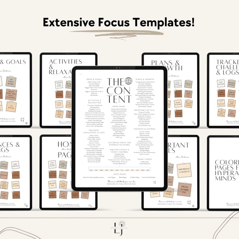 ADHD Digital Planner, ADHD Planner, Printable, Daily Planner, Medication & Habit Tracker, ADHD Planner Adult, Cleaning and Meal Planner - Image 6