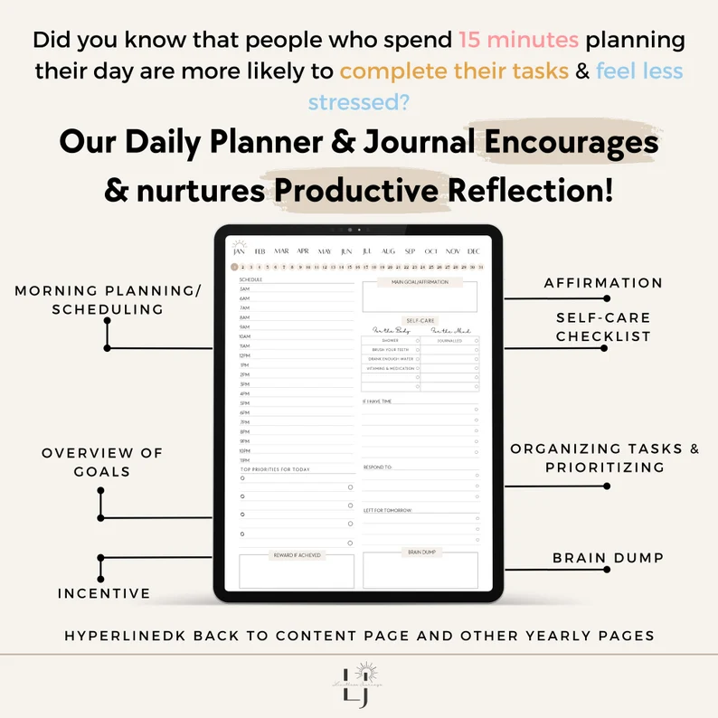 ADHD Digital Planner, ADHD Planner, Printable, Daily Planner, Medication & Habit Tracker, ADHD Planner Adult, Cleaning and Meal Planner - Image 3