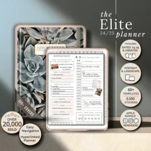 2025 Digital Planner GoodNotes Template for iPad Tablet and Phone with Apple & Google Calendar links Life Journal Daily Weekly and Monthly