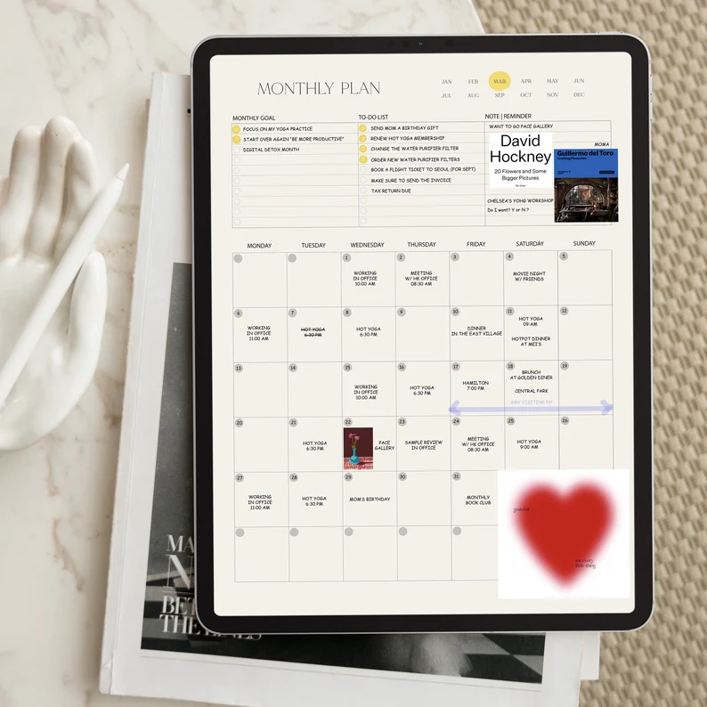 Digital Monthly Planner, Digital Planner, iPad Monthly planner, Minimalist Planner, iPad Planner, GoodNotes Planner, Notability Planner - Image 8