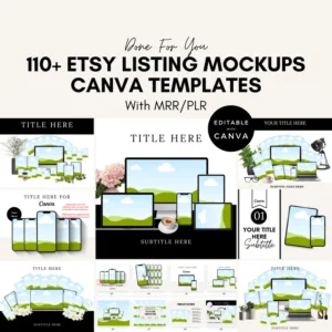 Master Resell Rights Mockup | Listing Mockups | PLR Digital Products | PLR + MRR  | Canva Templates | Done For You.